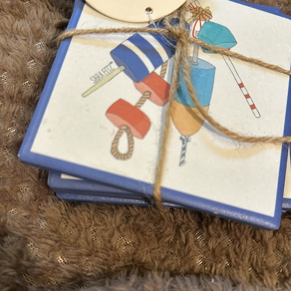 Sara fitz 4 ceramic coasters - Picture 2 of 7